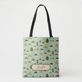 Autumn Mushrooms Pattern Canvas tas (Voorkant)