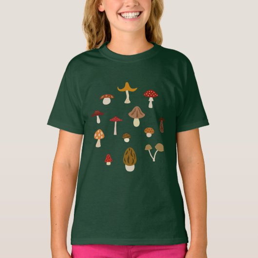 Autumn Mushrooms T-Shirt (Kind) (Voorkant)