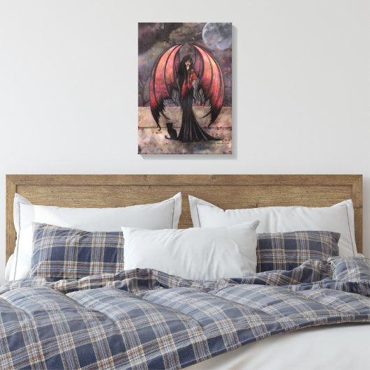 Autumn Mystique Gothic Fantasy Fairy Art Canvas Afdruk (Insitu (Slaapkamer))