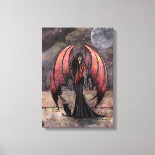 Autumn Mystique Gothic Fantasy Fairy Art Canvas Afdruk (Voorkant)