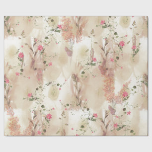 Autumn Neutral-toned Elegant Botanisch thema Cadeaupapier