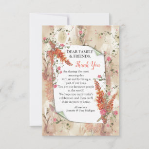 Autumn Neutral-toned Elegant Botanisch thema RSVP Kaartje