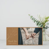 Autumn Oak Leaf Hartelijk dank Bedankkaart (Staand voorkant)