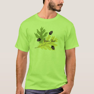 Autumn Oak Leaves and Acorns Herfst t-shirt