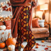 Autumn Oak Leaves Herfst Bourgogne Leggings
