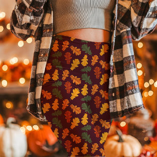 Autumn Oak Leaves Herfst Bourgogne Leggings