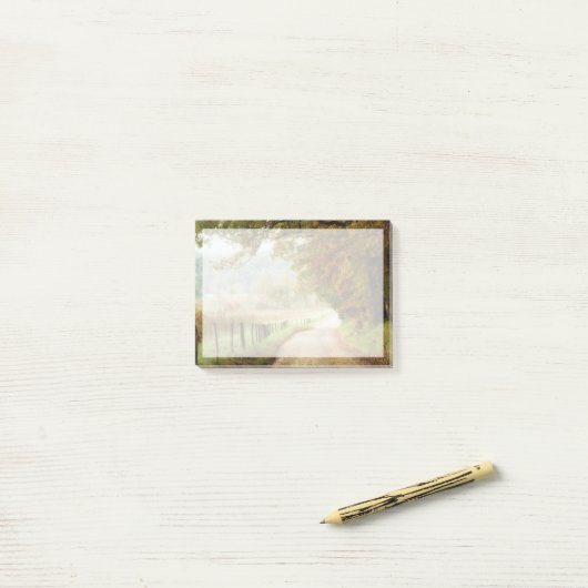 Autumn on a Country Road Post-it® Notes (Op bureau)