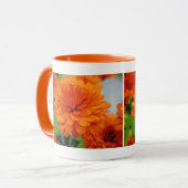 Autumn Orange Mums Beverage Mug (Devant gauche)