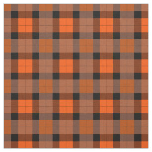 Autumn Oranje Black Plaid Stof