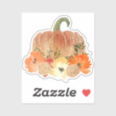 Autumn Oranje Pumpkins Floral Sticker (Vel)