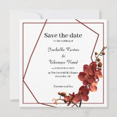 Autumn Orchid Romance Fall Wedding Save the Date (Voorkant)