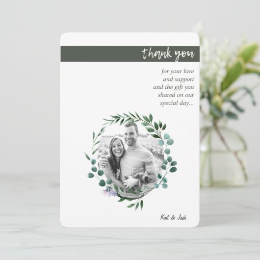 Autumn Oval Wreath Bedankt (Staand voorkant)