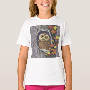 Autumn Owl and Fall Colors T-Shirt