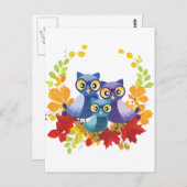 Autumn Owl Briefkaart (Voorkant / Achterkant)