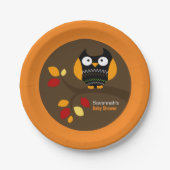 Autumn Owl Halloween Custom Paper Bord (Voorkant)