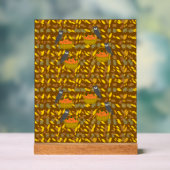 Autumn Owl Pumpkin Pattern Acrylic Sign Decor (Neutre)
