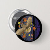 Autumn Owl Ronde Button 5,7 Cm (Voorkant /achterkant)
