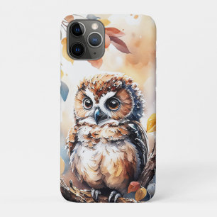 Autumn Owl Waterverf Illustratie iPhone 11 Pro Hoesje