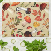 Autumn paddenstoelen theedoek (Gevouwen)