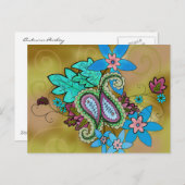 Autumn Paisley Briefkaart (Voorkant / Achterkant)