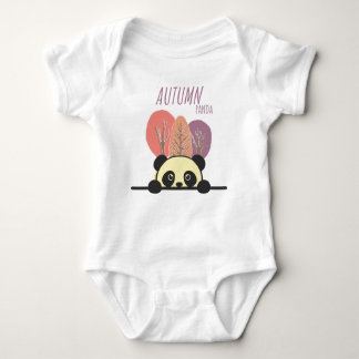 Autumn Panda Romper