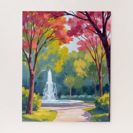 Autumn Park Fall Foliage Watercolor Legpuzzel