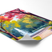 Autumn Park Fall Foliage Watercolor Poster (Hoek)