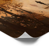 Autumn Park Path Poster  Bridge, Pond, Literary (Coin)