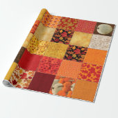 Autumn Patchwork Cadeaupapier (Uitgerold)