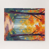 Autumn Path Fall Foliage Painting Legpuzzel (Horizontaal)