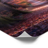 Autumn Path in Vermont Forest Poster (Coin)