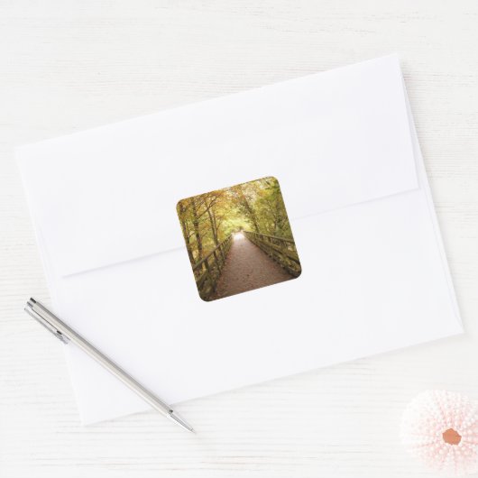 Autumn Path: Keswick Vierkante Sticker (Envelop)