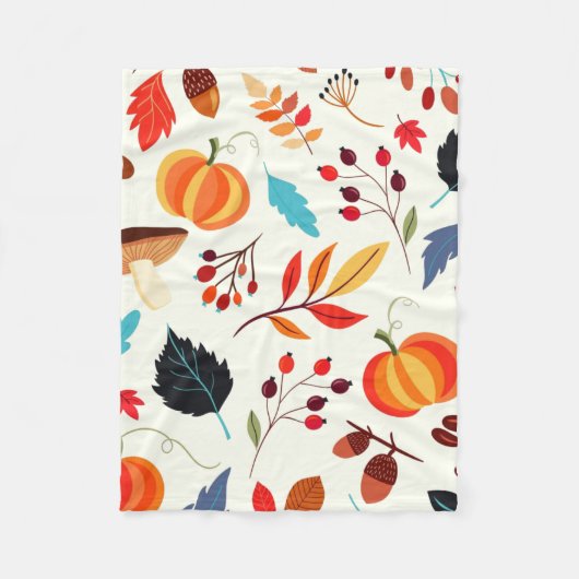 Autumn Pattern Baby Fleece Blanket (Voorkant)