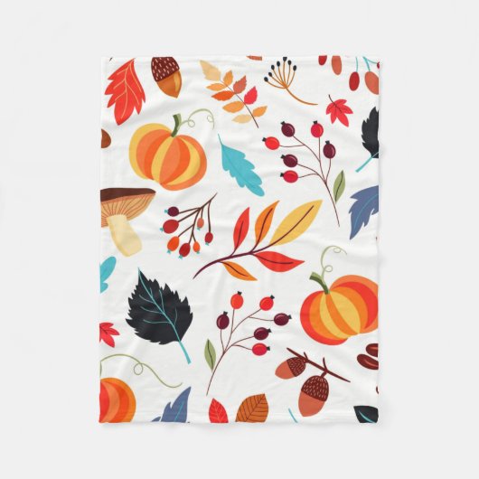 Autumn Pattern Baby Fleece Blanket Gift Deken (Voorkant)