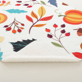 Autumn Pattern Sherpa Blanket Deken (3/4)