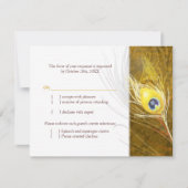 Autumn Peacock Feather Wedding Meal Choice RSVP (Voorkant)