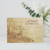 Autumn Pheasant Wedding RSVP Kaartje (Staand voorkant)