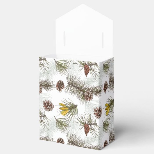 Autumn Pine Cones Bedankdoosjes (Geopend)