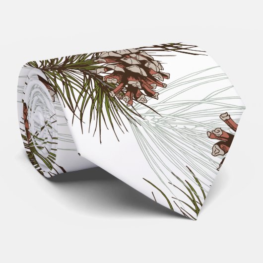 Autumn Pine Cones Stropdas (Opgerold)