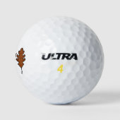Autumn Pixel Leaves Golfballen (Logo)