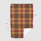 Autumn Plaid Faux Fabric Golf Towel  Golfhanddoek (Insitu)