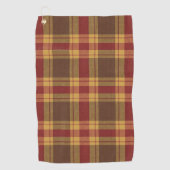 Autumn Plaid Faux Fabric Golf Towel  Golfhanddoek (Voorkant)