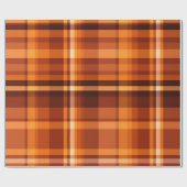 Autumn Plaid Gezellige Herfst Patroon Ontwerp Cadeaupapier (Vlak)
