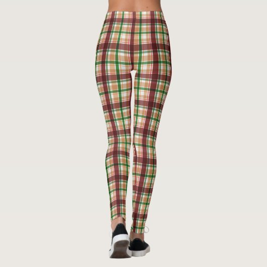 Autumn Plaid Pattern  Leggings (Achterkant)