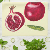 Autumn Pomegranates Waterverf schilderen Theedoek (Gevouwen)