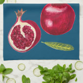 Autumn Pomegranates Waterverf schilderen Theedoek (Gevouwen)