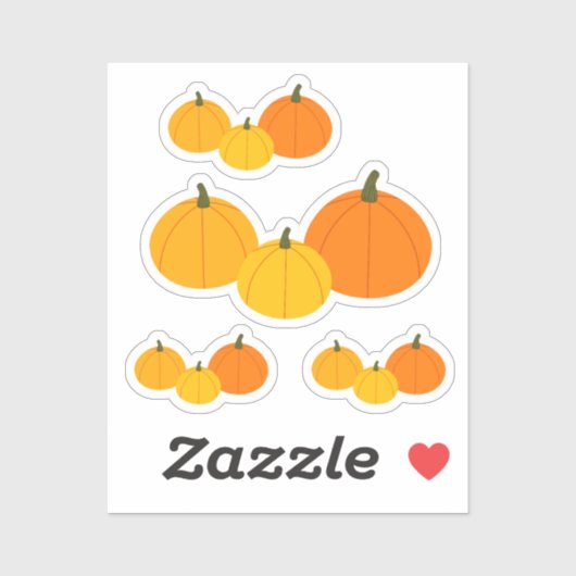 Autumn pomkins vinylSticker, op maat gesneden Sticker (Vel)