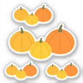 Autumn pomkins vinylSticker, op maat gesneden Sticker (Voorkant)