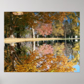 Autumn Pond, Landschap, ondersteboven Poster (Voorkant)