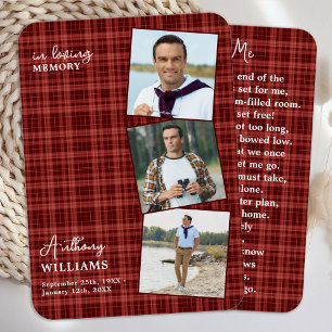 Autumn Pset Funeral 3 Foto Memorial Prayer Kaart